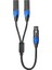 50CM Xlr Ayırıcı Kablosu 1 Xlr Dişi To 2 Xlr Erkek Xlr Y Ayırıcı Kablolu Kablo Mikrofon Ayırıcı Kordon Amplifikatör Mikser Için Fmm (Yurt Dışından) 1