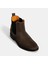 Kadın Kahve Lastik Detaylı Süet Deri Bot 7