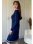 Polo Yaka Uzun Kollu Lacivert Elbise 7