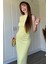 Drapeli Midi Sarı Elbise 1