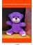 Mor Peluş Yumuşak Oyuncak Ayıcık 25 cm Sevimli Hediye 2
