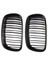 Mat Siyah Ön Tampon Çift Çabuk Ön Böbrek Izgara Izgara For-Bmw X5 X6 E70 E71 2007-2014 (Yurt Dışından) 2