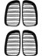 2x Parlak Siyah Çift Çabuk Ön Böbrek Izgara Bmw E81 E87 E82 E88 120I 135I Seçilmiş 2007-2011 (Yurt Dışından) 1