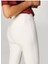 Kadın Slim Fit Klasik Pantolon Ekru Desenli %66 Pamuk %29 Naylon %5 Elastan 6