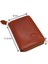 Hakiki Deri Kağıt Para ve Bol Kart Bölmeli Fermuarlı Unisex Cüzdan - Taba 1