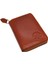 Hakiki Deri Kağıt Para ve Bol Kart Bölmeli Fermuarlı Unisex Cüzdan - Taba 2