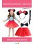 Minnie Mouse Temalı Çocuk Kostüm Etek Taç Kuyruk Papyon Seti 1
