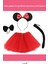 Minnie Mouse Temalı Çocuk Kostüm Etek Taç Kuyruk Papyon Seti 2