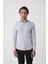 Regular Fit Erkek Napoli Yaka Uzun Kol Cepsiz Pamuk Gri Gömlek GMCZG250127_55 1