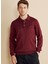 Polo Yaka Standart Bordo Erkek Kazak BBFW25MKL003 1