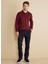 Polo Yaka Standart Bordo Erkek Kazak BBFW25MKL003 3