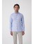 Uzun Kol Paşa Yaka Mavi Cepsiz Erkek Gömlek GMKLS250069_D35 1