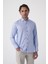 Uzun Kol Paşa Yaka Mavi Cepsiz Erkek Gömlek GMKLS250069_D35 2