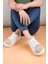 LC109 Beyaz Bej Süet Kadın Sneaker 3
