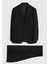 Siyah Düz Zeroweight Slim Fit Yün Karışımlı Takım Elbise 1
