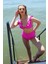 - Kadın Fırfırlı Yüksek Bel Fuşya Bikini 2