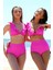 - Kadın Fırfırlı Yüksek Bel Fuşya Bikini 5