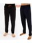 Erkek Pamuklu Siyah & Lacivert 2'li Tek Alt Pijama - Mevsimlik Pijama Altı 1