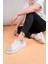 LC109 Beyaz Gri Süet Kadın Sneaker 1