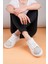 LC109 Beyaz Gri Süet Kadın Sneaker 2