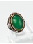 Motifli Yeşil Akik Taşlı 925 Ayar Gümüş Erkek Yüzük – Gücün ve Dengenin Sembolü 2