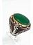 Motifli Yeşil Akik Taşlı 925 Ayar Gümüş Erkek Yüzük – Gücün ve Dengenin Sembolü 3