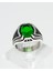 Modern Kesim Yeşil Zümrüt Taşlı 925 Ayar Gümüş Erkek Yüzük – Güç ve Zarafetin Simgesi 2