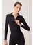x Ece Siyah Fermuarlı Spor Ceket Collared 1