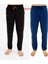Erkek Pamuklu Indigo Ekose -Siyah 2'li Tek Alt Pijama - Mevsimlik Pijama Altı 1