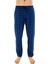 Erkek Pamuklu Indigo Ekose -Siyah 2'li Tek Alt Pijama - Mevsimlik Pijama Altı 2