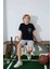 Erkek Çocuk Sportswear Basket T-Shirt Sweatshirt Alt Bisiklet Yaka Orta Kalın Pijama TAKIMI-3946 3