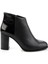Siyah Siyah Hakiki Deri Kadın Bot & Bootie K02208021603 1