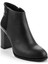 Siyah Siyah Hakiki Deri Kadın Bot & Bootie K02208021603 2