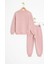Pembe Gülenyüz Nakışlı Şardonlu Kız Çocuk Eşofman Takımı 23356 5