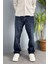 Lacivert Taşlanmış Jean - Kot Pantolon Regular Kalıp 1