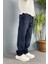 Lacivert Taşlanmış Jean - Kot Pantolon Regular Kalıp 2