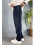 Lacivert Taşlanmış Jean - Kot Pantolon Regular Kalıp 3