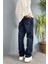 Lacivert Taşlanmış Jean - Kot Pantolon Regular Kalıp 4