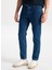 Yüksek Bel Tapered Fit Indigo Erkek Denim Pantolon Toledo TAPERED-1418 3