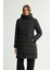 Cepli Uzun Şişme Mont Siyah 152L9394000 2