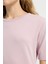 Yuvarlak Yaka Triko Bluz Pudra 11545822000 2