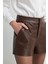 Yüksek Bel Şort Kahve 17041819003 3