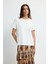 Yakası Taşlı Kısa Kol Tişört Kemik 17543613002 4