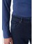 Erkek 5 Cepli Yıkamalı Jean Denim Pantolon Koyu Lacivert PNJ25K25202_40 5