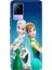 Vivo V21E Uyumlu Kılıf Resimli Desenli Silikon Elsa Anna Olaf 1