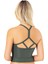 Haki Seamless Crop Büstiyer Bisiklet Yaka Yoga / Pilates Sporcu Sütyeni 2