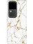 Vivo V30 Uyumlu Kılıf Desenli Baskılı Silikon Sarı Beyaz Mermer 1