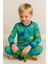 Erkek Çocuk Likralı Penye Kaliteli Dinozor Baskılı Pijama Takımı 1