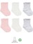Penye Soket Çorap 6'lı Pembe Ekru Gri 1
