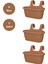 Askılı Balkon Saksısı Bahçe Saksısı Orta Boy Saksı 6 Litre 3 Adet 37X27X25 1